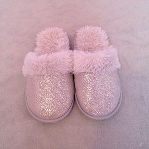 Multi Color Fur Glitter Slippers